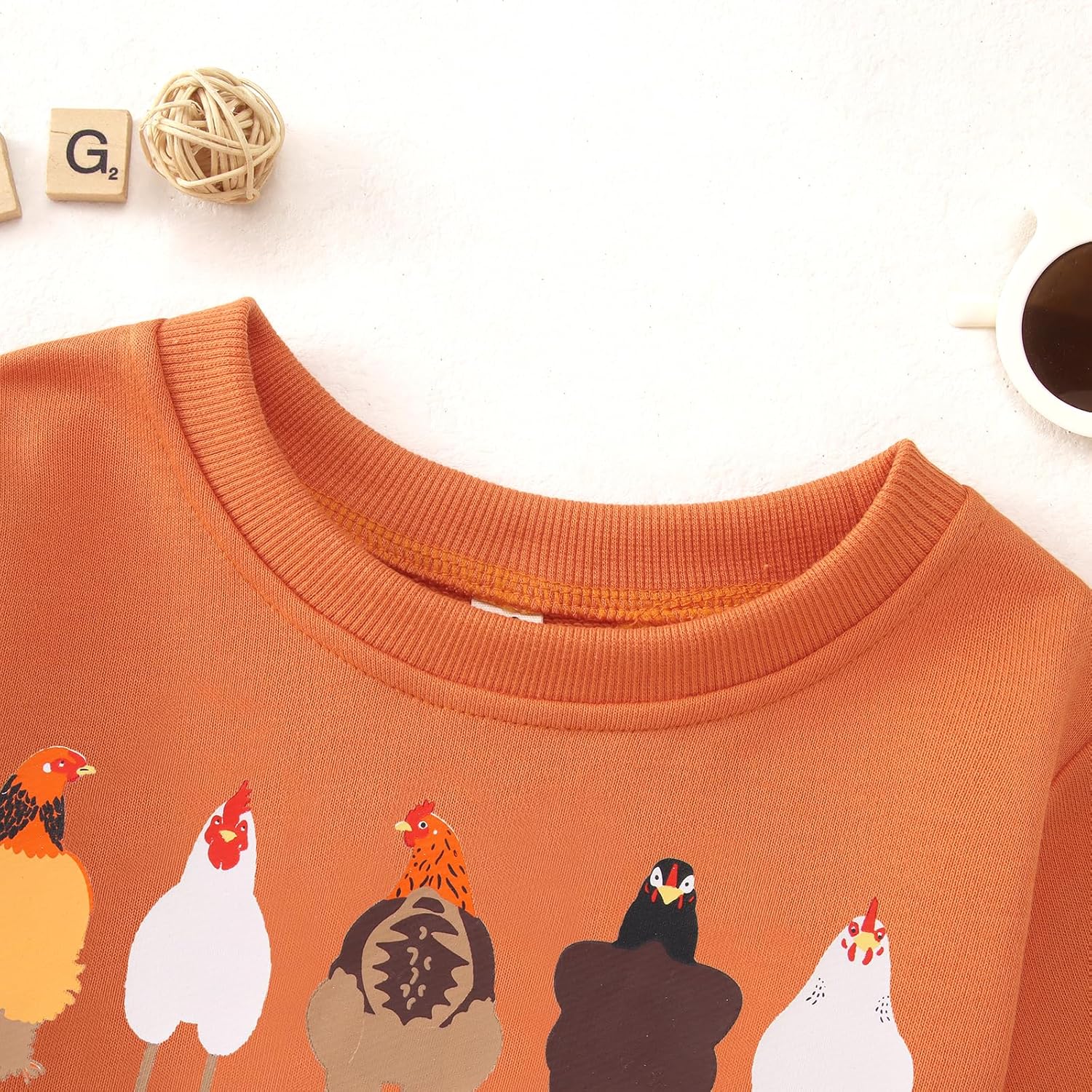 Chicken Shirt Toddler Boy Girls Thanksgiving Crewneck Sweatshirt Funny Turkey Long Sleeve Outfits Kids Fall Clothes - Image 7