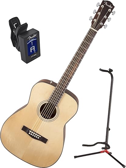 Amazon.com: Fender cf-140s Folk Guitarra acústica w/stand y sintonizador :  Instrumentos Musicales