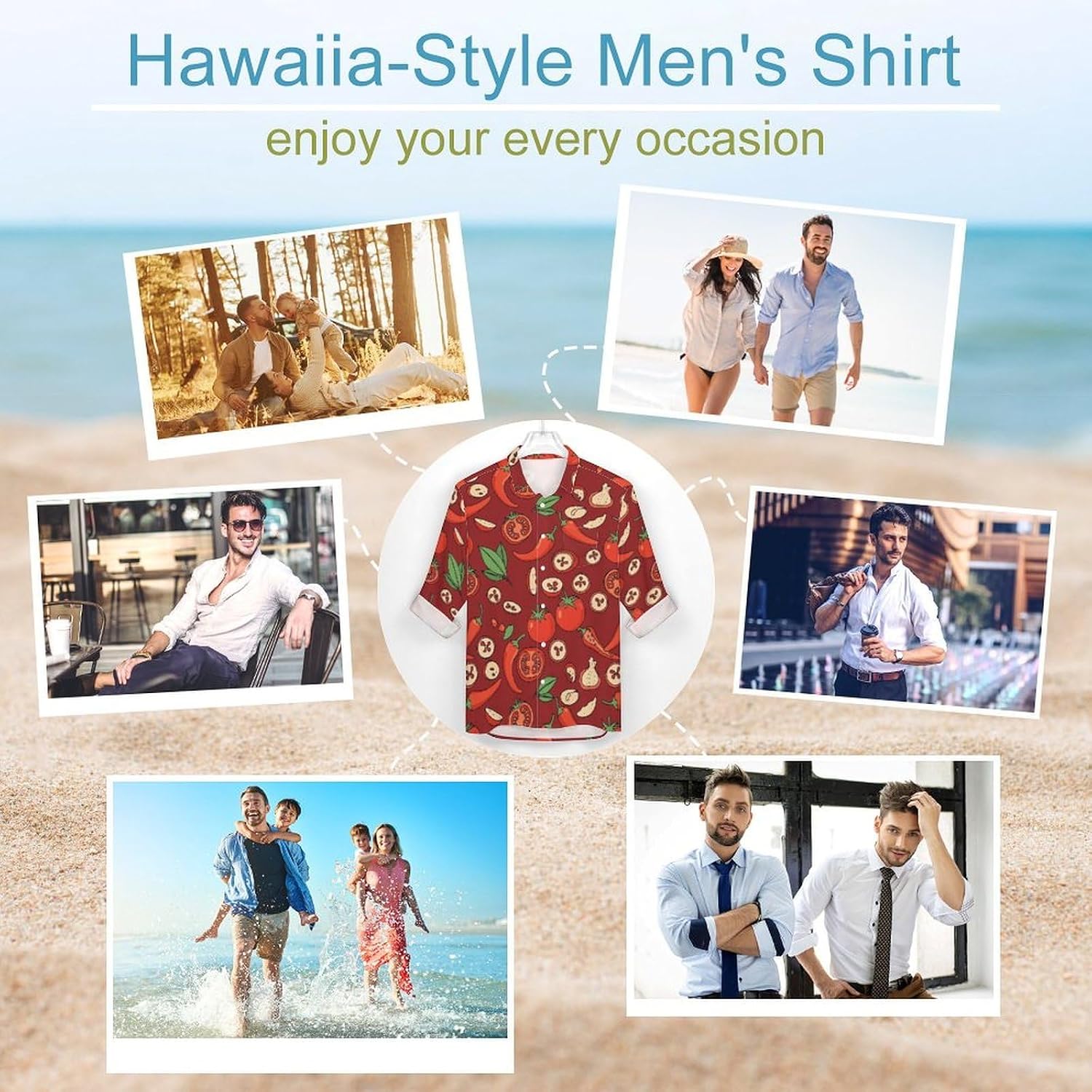 Men Long Sleeve Shirt Casual Button Down Dress Shirts Pocket