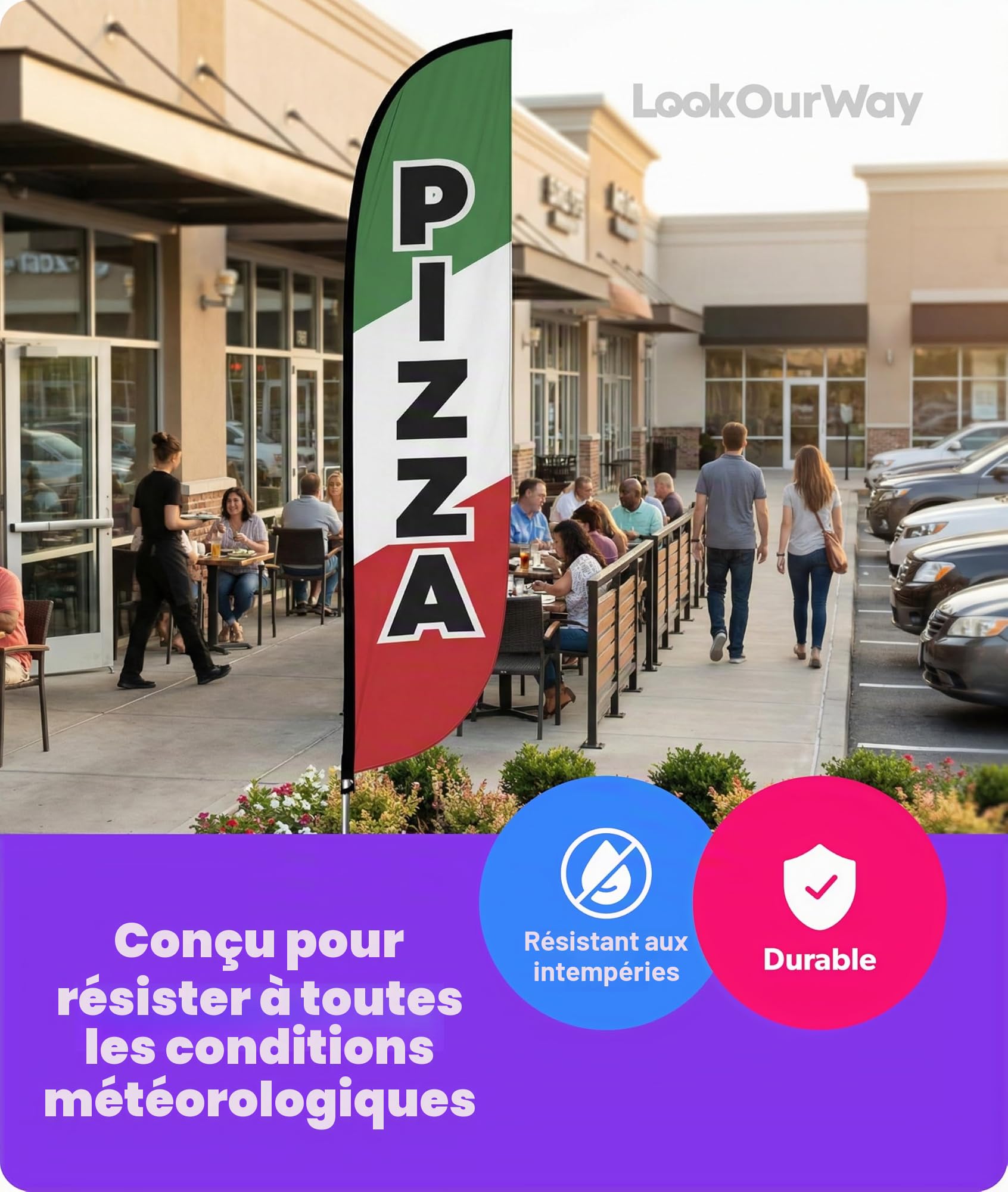 Lookourway Pizza Feather Drapeau, Parties