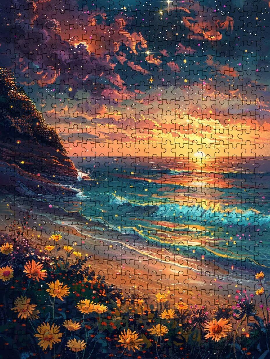 Puzzle 4000 Teile, Chrysanthemum Sterne Puzzle Erwachsene 4000, Klassische Puzzles, Puzzlespiele für Die Ganze Familie, Mit Schöner Verpackung, Dekoration Puzzles und Geschenke FNKL3-603