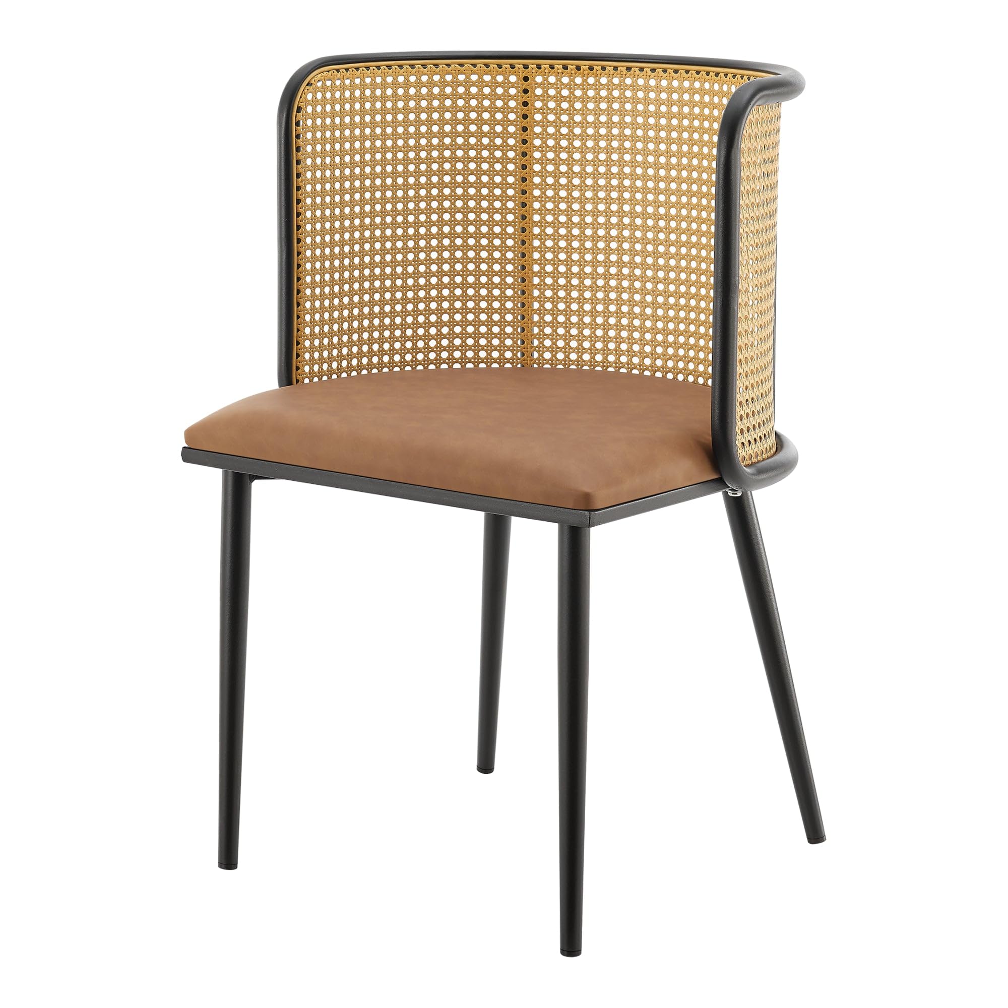 Helloshop26 Lot de 2 chaises de Salle à Manger Salon Design Moderne Cuisine 75 x 52 x 49 cm Marron Noir 03_0009611