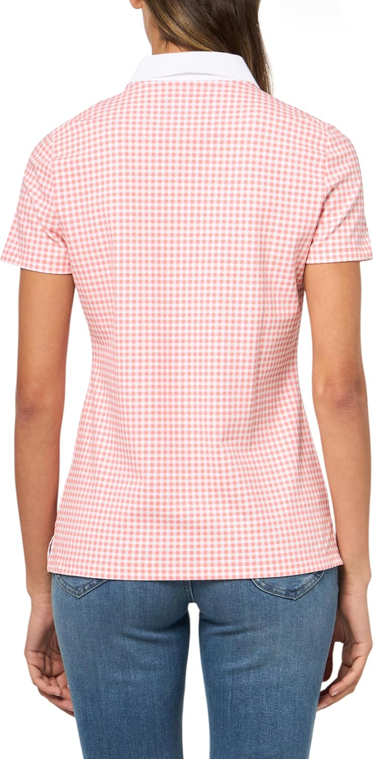 Nautica Womens 5-Button Short Sleeve Breathable 100% Cotton Polo Shirt - Image 2