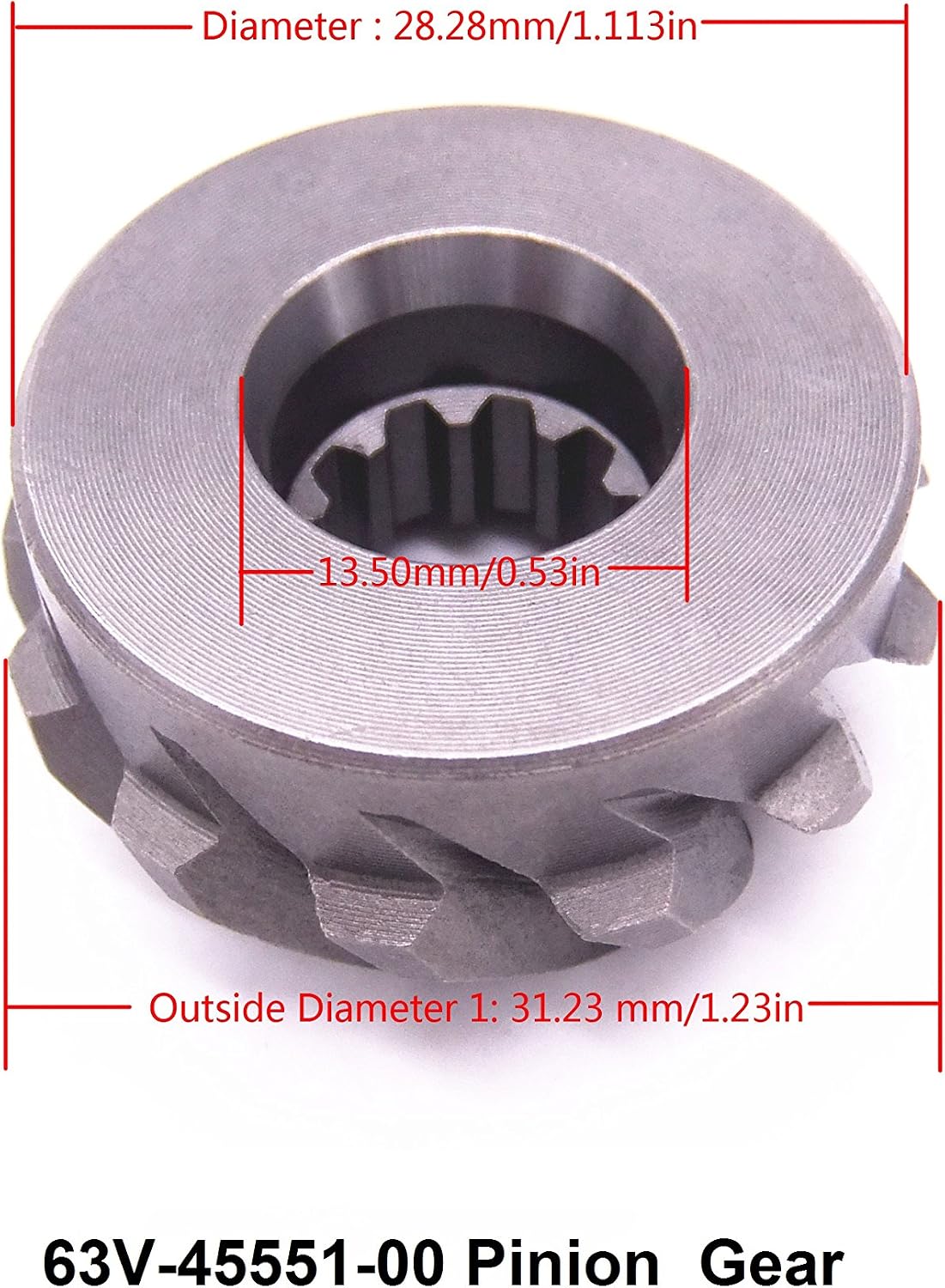 Outboard Engine 63V-45551-00 Pinion & 6E7-45571-00 Reverse & 6E7-45560-01 Forward Gear for Yamaha F15 Boat Motor