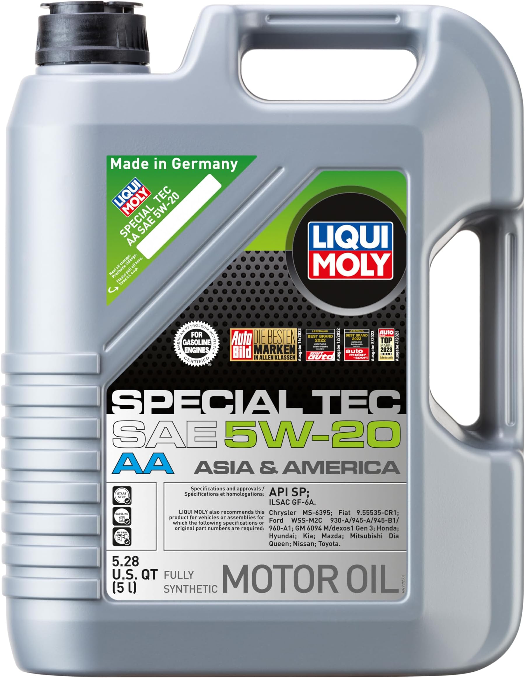 Liqui Moly 2259 Special Tec AA SAE 5W-20-5 Liter Jug