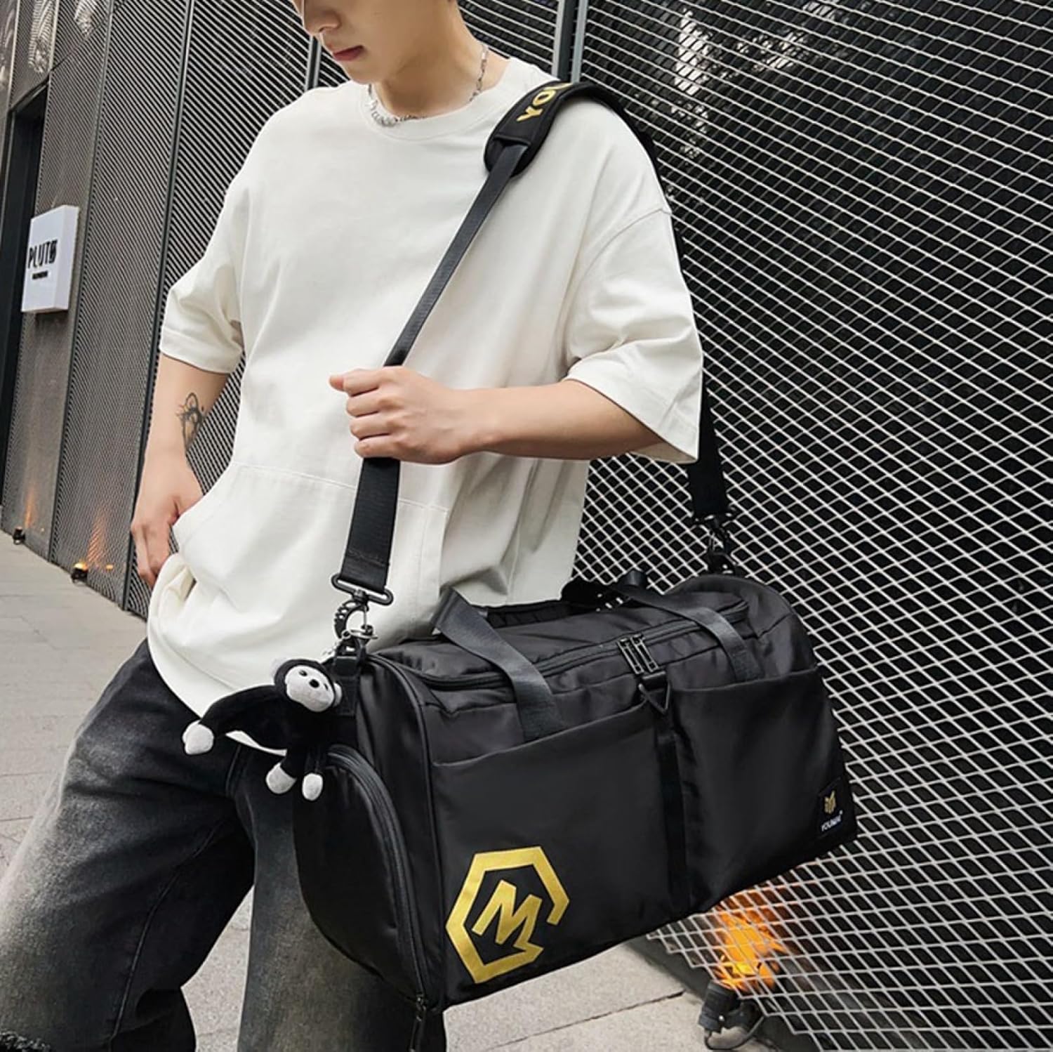 Hefiona ボストンバッグ 30L ダッフルバッグ 3way スポーツバッグ 大容量 キャリーオンバッグ スーツケース固定 旅行