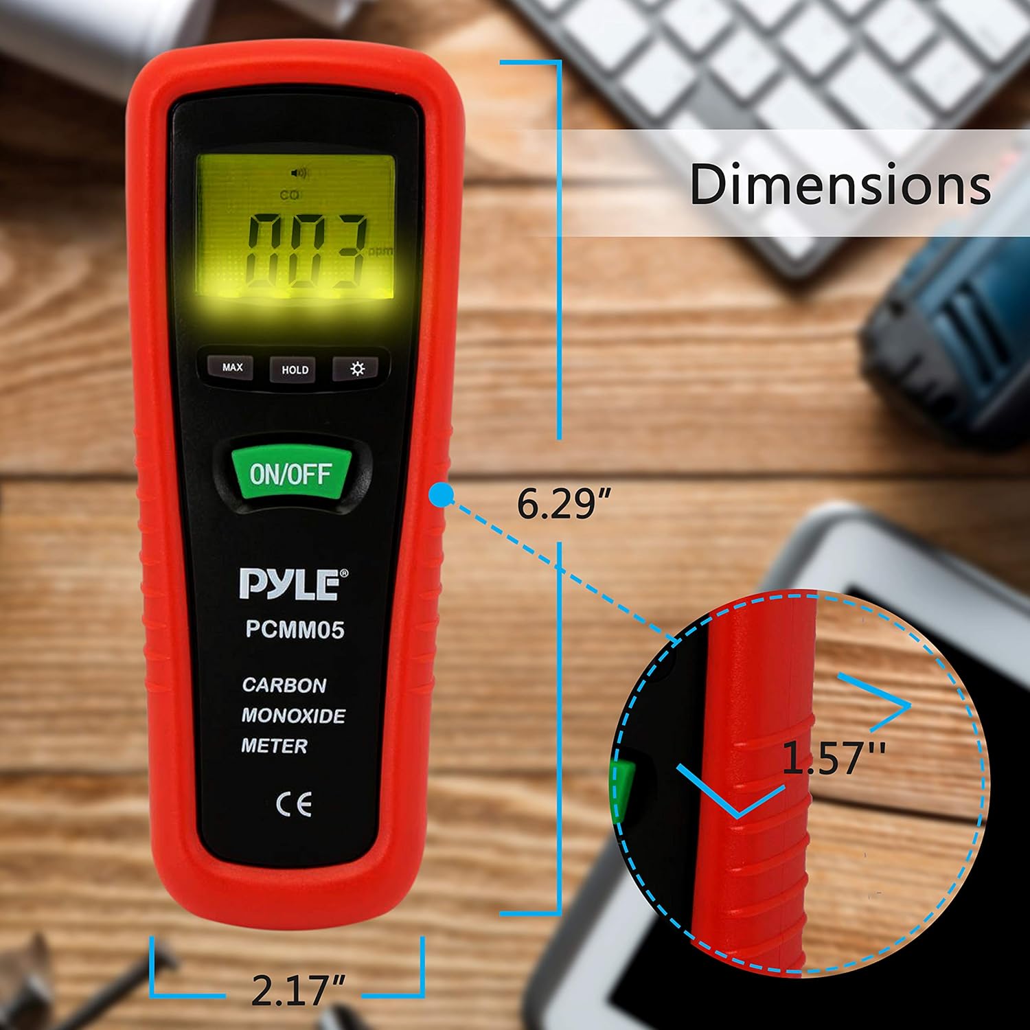Lоwеѕt Prісе Hand Held Carbon Monoxide Meter - High Accuracy and 1000 PPM Measurement Range CO Sensor w/Digital LCD Display Auto Power Off Battery Operated and Control Buttons - Pyle PCMM05 Bеѕt Rеvіеw Hand Held Carbon Monoxide Meter - High Accuracy and 1000 PPM Measurement Range CO Sensor w/Digital LCD Display Auto Power Off Battery Operated and Control Buttons - Pyle PCMM05