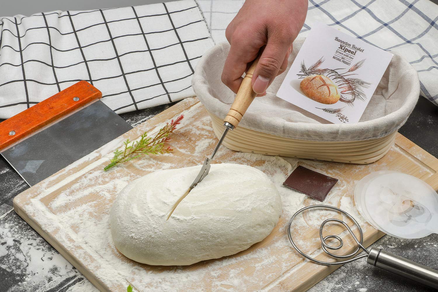 Bread Proofing Baskets Set, Sourdough Bread, Oval Rattan