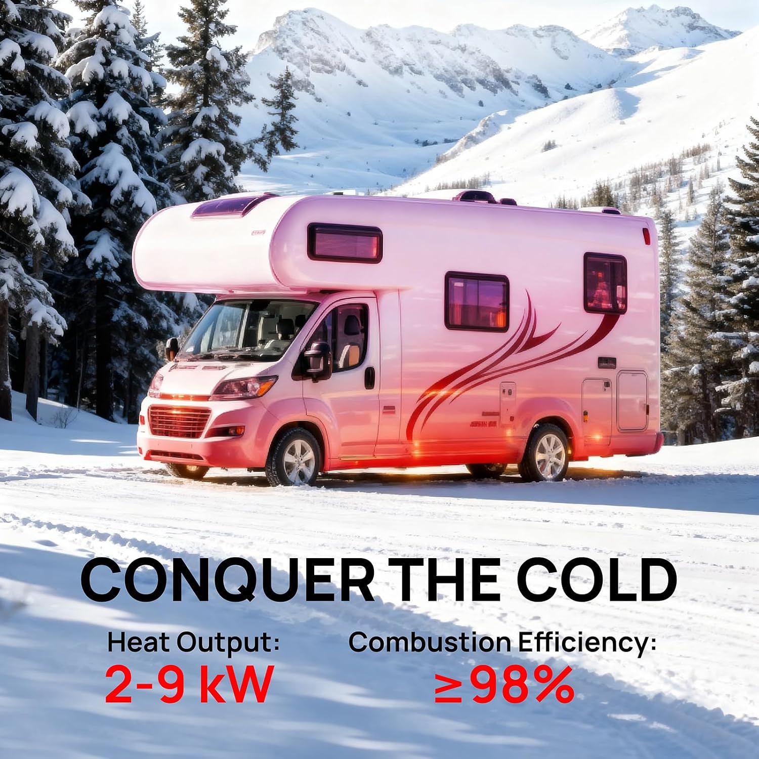 TURBRO 9kW Diesel Heater, 12V/24V/110V, Toolbox Parking Heater with Smart LCD, Remote and Bluetooth APP Control, Programmable Timer, Portable for RV, Camper, Truck, Boat, Tent, Garage, Shop, T8BP