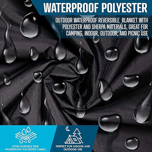 Miniatura 8 de Zone Tech - Manta de viaje de forro polar sherpa, acogedora, suave, cálida, mullida, cómoda, para asiento de automóvil, 59 x 43 pulgadas, ideal para