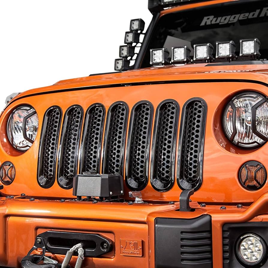 Rugged Ridge メッシュグリル インサート jk ラングラー Amazon | Rugged Ridge 11306.31 グリルインサート メッシュ