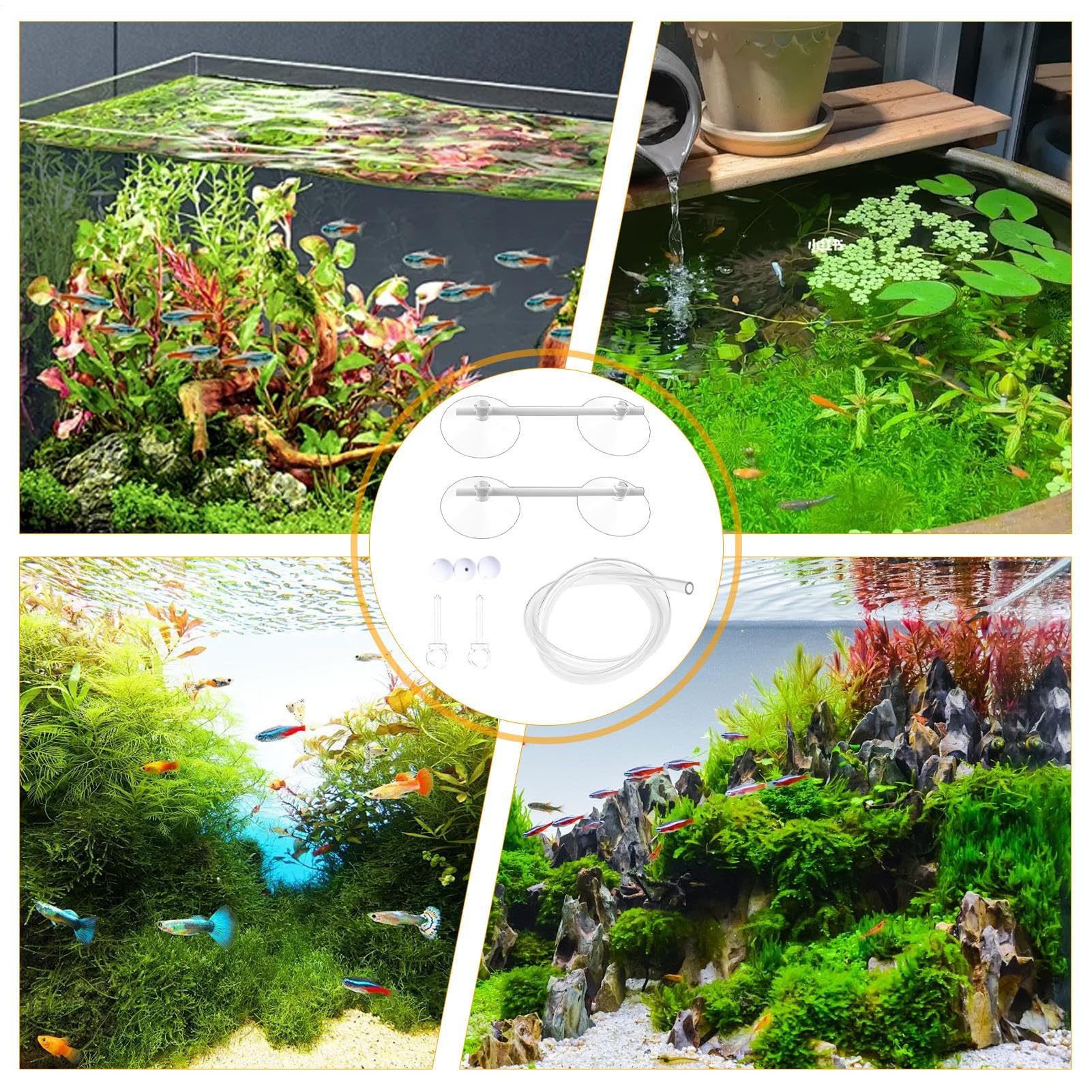 Generisch Clôture de plantes flottante pour aquarium, corral, protège les plantes flottantes, anneau d'alimentation pour aquarium, accessoires d'aquarium pour séparer les plantes flottantes