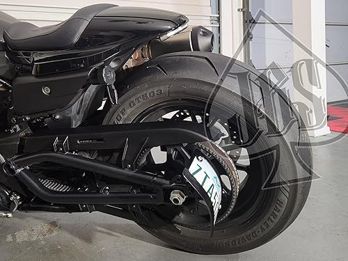 Miniatura 6 de JBSporty Kit de soporte de placa de matrícula de luz trasera LEDmedia luna. Compatible con Harley Davidson Sportster S 1250. Aspecto limpio de