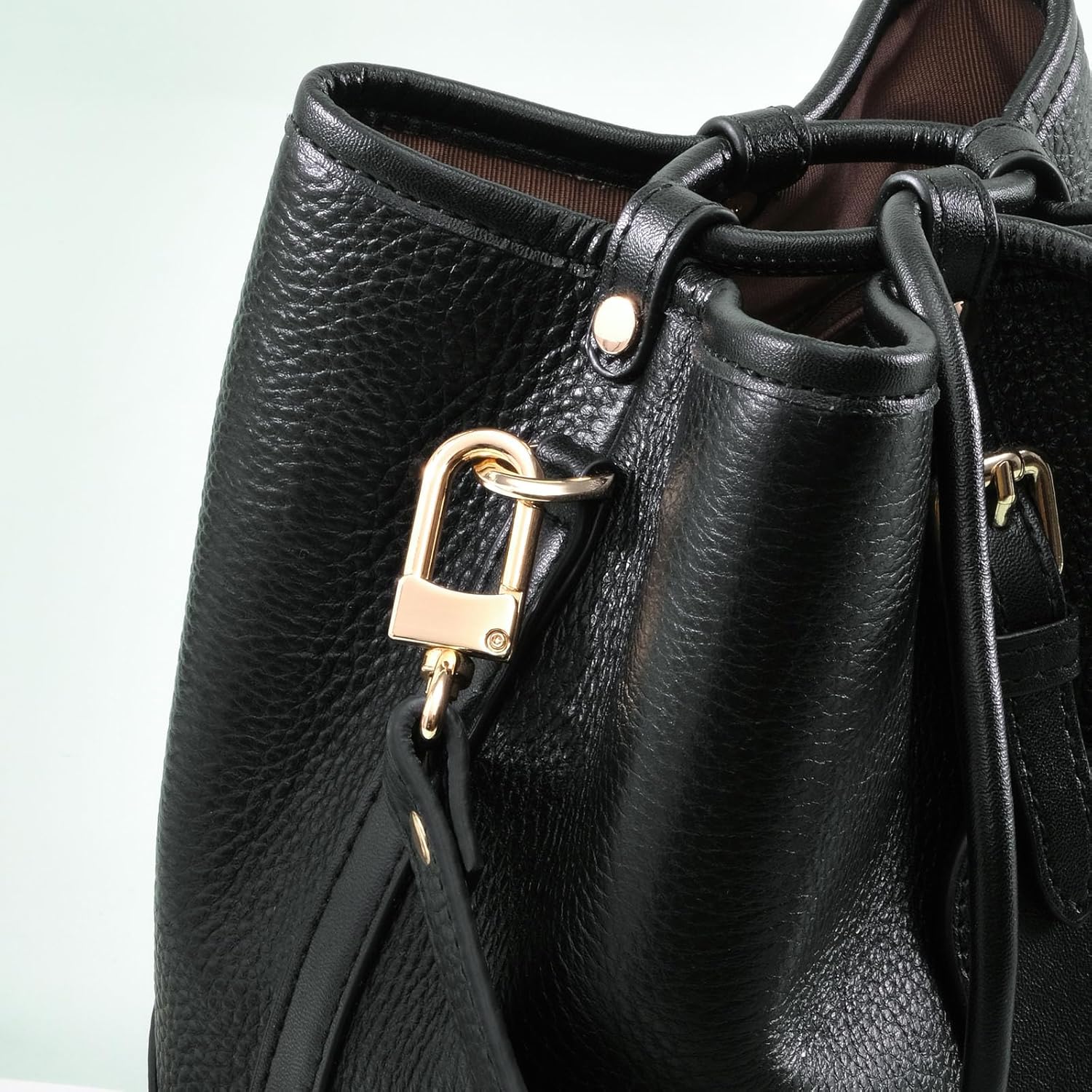 VanEnjoy 26 Inch Full Grain Leather Replacement Hand Strap for Handbag Shoulder Bag Purse(Black) - Image 6