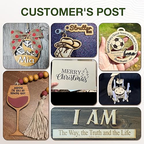 Miniatura 6 de ROBOTIME Paquete de 30 hojas de tilo de 18 x 12 x 16 pulgadas, en blanco para grabado láser, madera de 0.118 in para corte y grabado láser