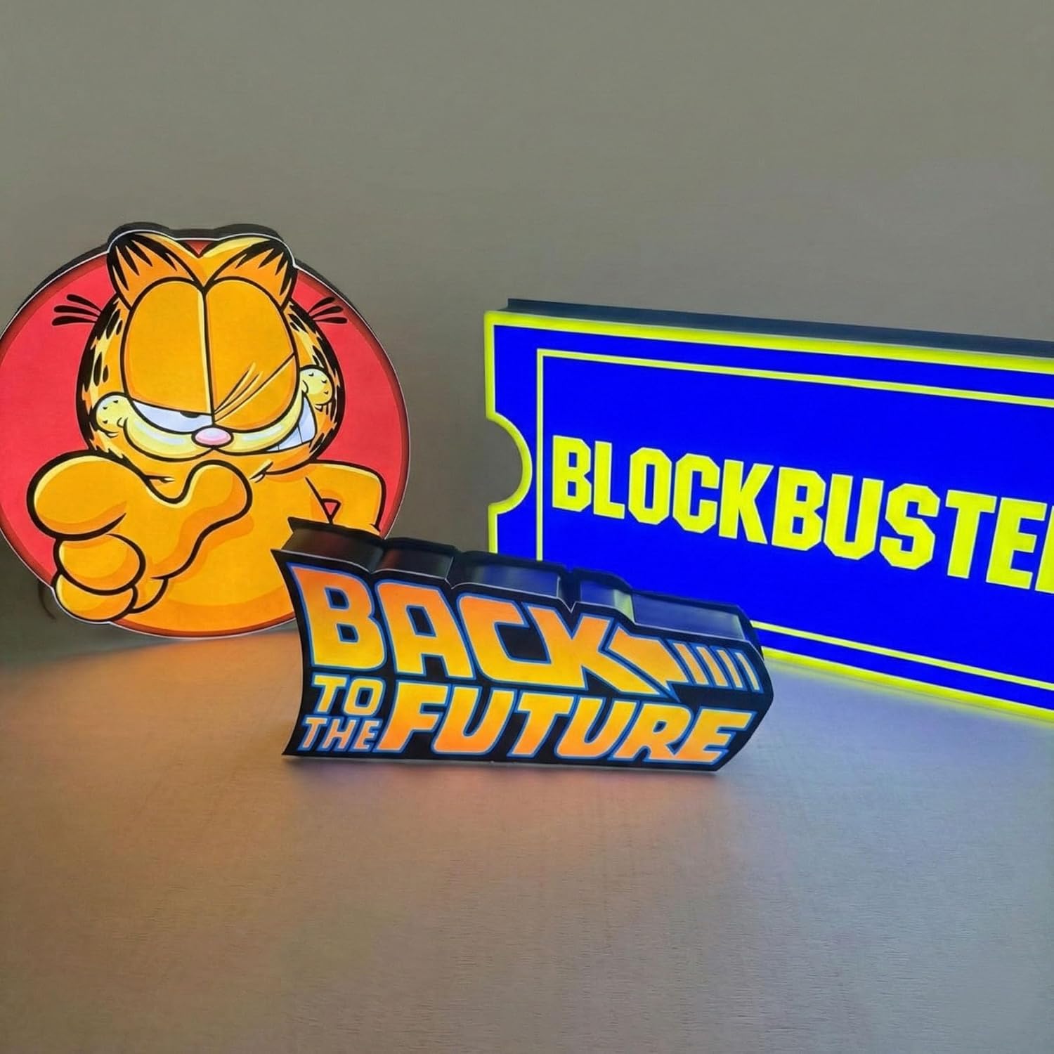 NEONSIGN Back to the Future Logo LED Neon Sign – USB Powered Dimmable Lightbox for 80s Retro Room, Movie Room & Man Cave Decor