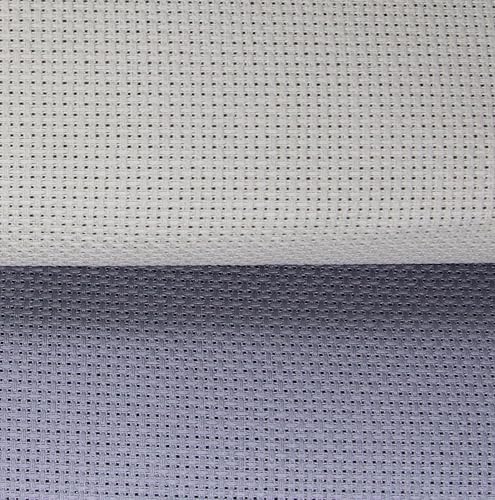 Miniatura 30 de KCS 2 piezas de tela de algodón Aida de punto de cruz contado de 15" x 18" para bordado (Lino, 14CT)