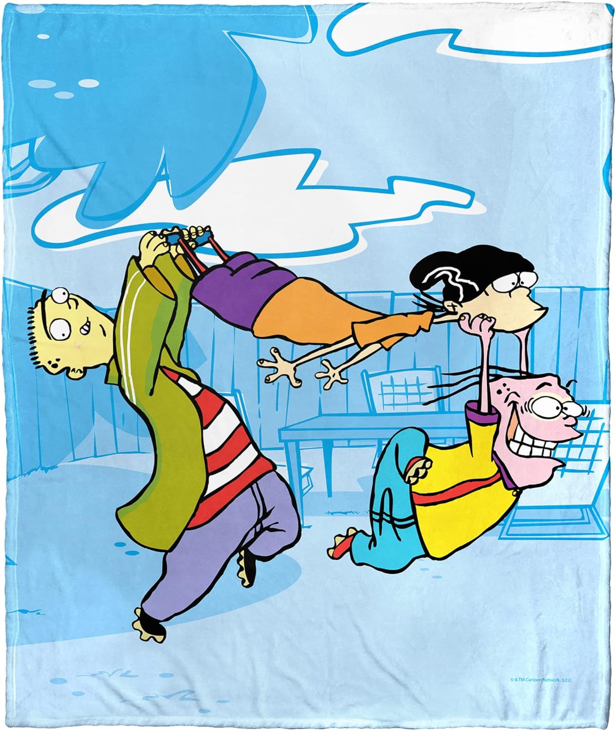 NORTHWEST Cartoon Network - Ed EDD n Eddy Silk Touch Throw Blanket, 50" x 60", Running Through