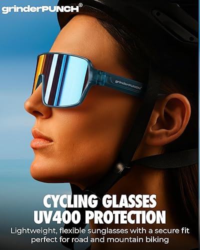 Miniatura 3 de grinderPUNCH Gafas de sol deportivas polarizadas XL para béisbol, pickleball, correr, senderismo y ciclismo para hombres y mujeres con protección