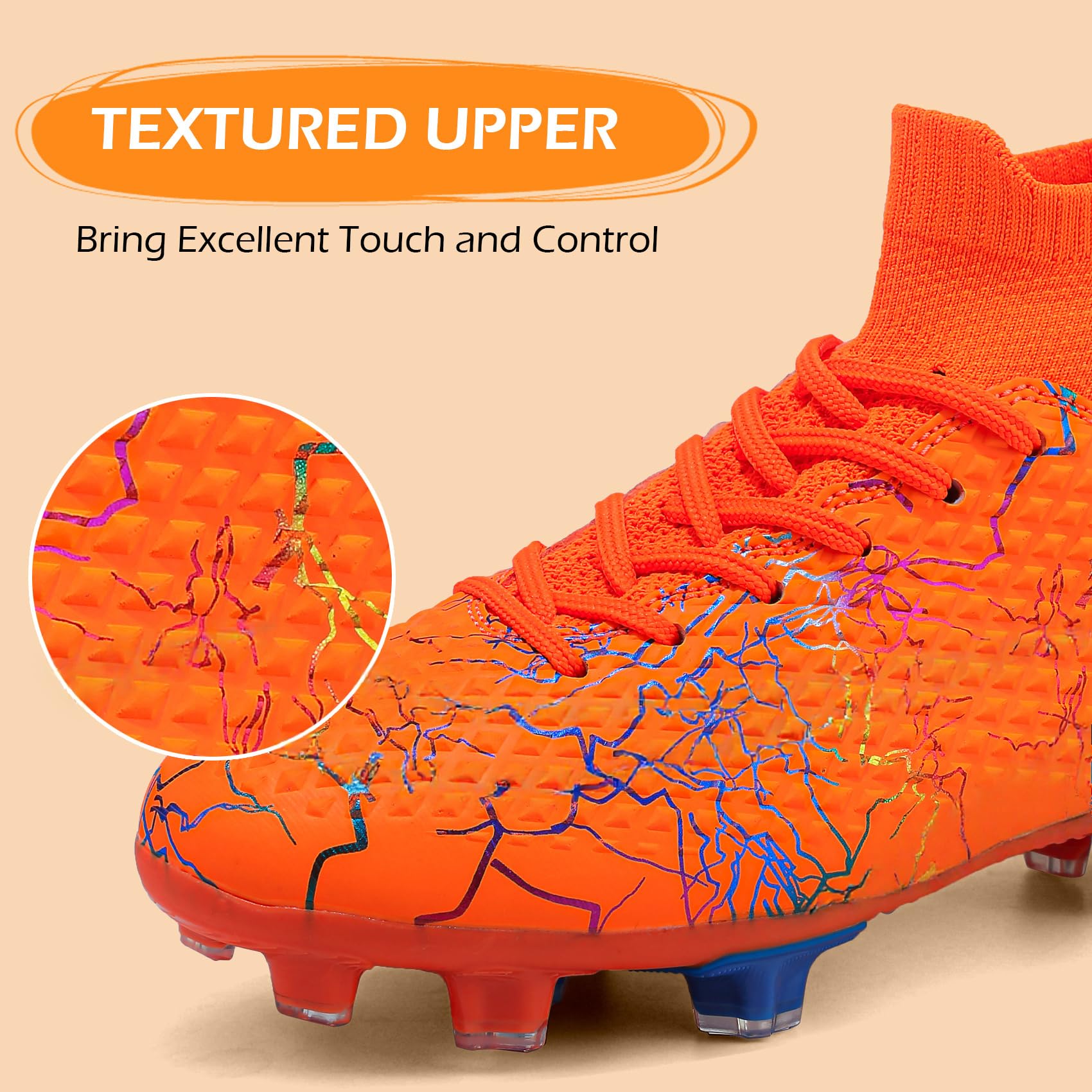 PiDaGlobal Scarpe da Calcio Bambini e Ragazzi Tacchetti da Professionali attività all'aperto Scarpe per Competizioni e Allenamento Scarpe da Calcetto per Adolescenti
