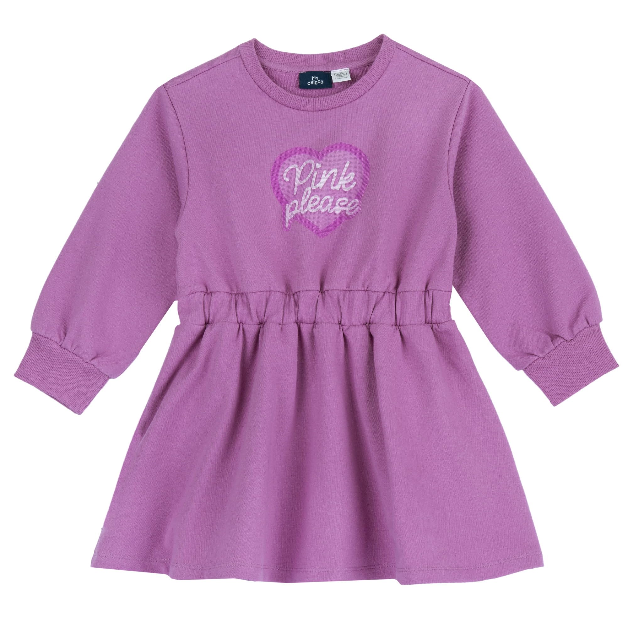 Chicco, Vestito Bambina a Maniche Lunghe, in Morbido Tessuto, Lavabile in Lavatrice, Abbigliamento Bambina e Ragazza, Designed in Italy