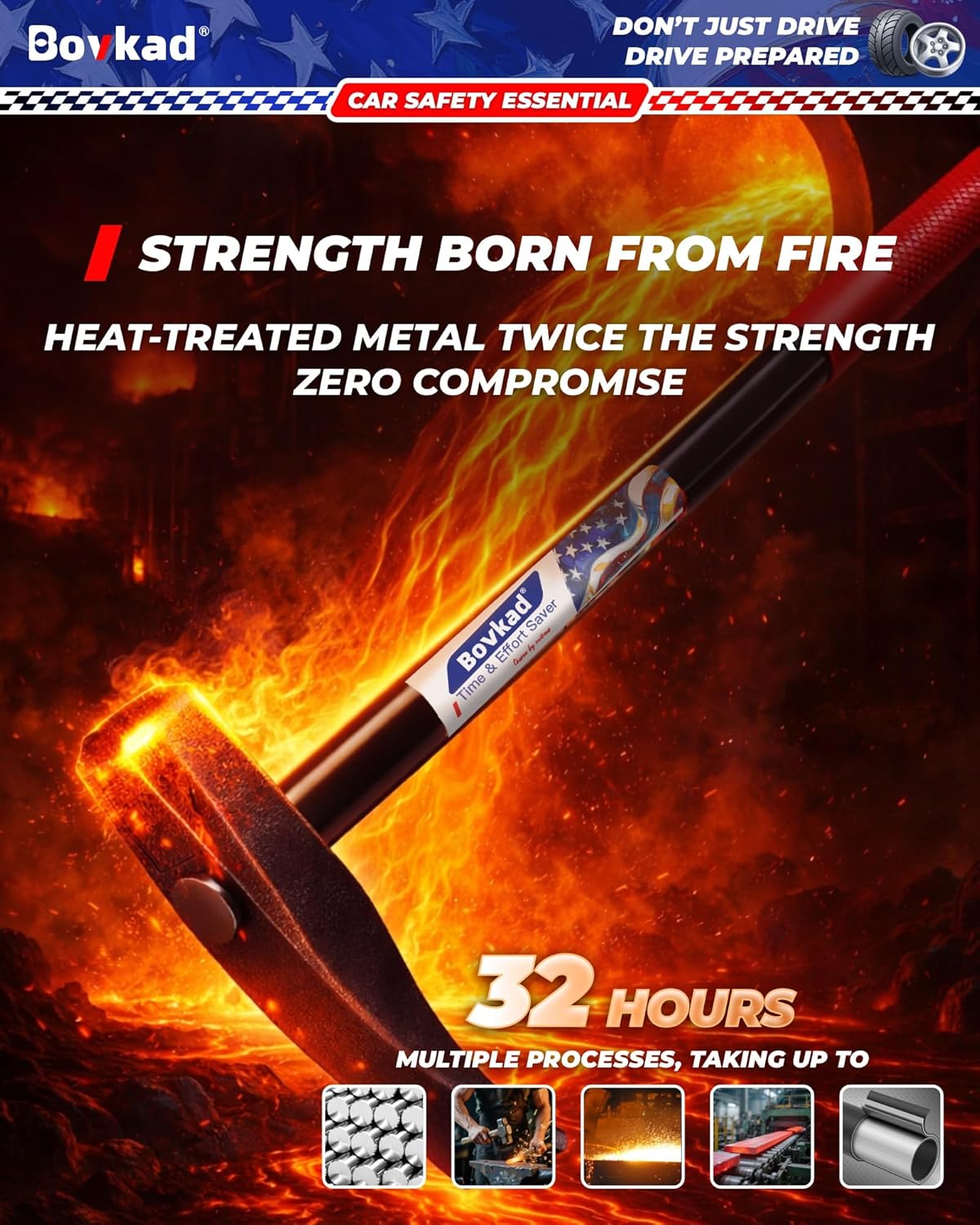 32'' Heavy Duty Tire Bead Breaker Hammer, Duck Billed Tire Hammer for Fast Bead Breaking, Tire Bead Breaker Tool for Semi Trucks, Passenger Car, Pickups, Tractors Tire Bars for Changing Tires