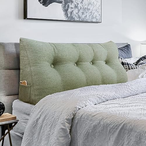 Almohada de cuña triangular para cabecero de cama, almohada de cuña para cama de descanso, almohada de lectura, relleno de hueco, cojín de espalda