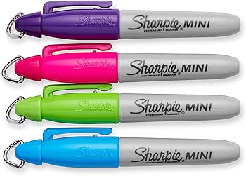 Amazon | Sharpie ミニ・油性マーカーペン 4-Count | 油性 | 文房具