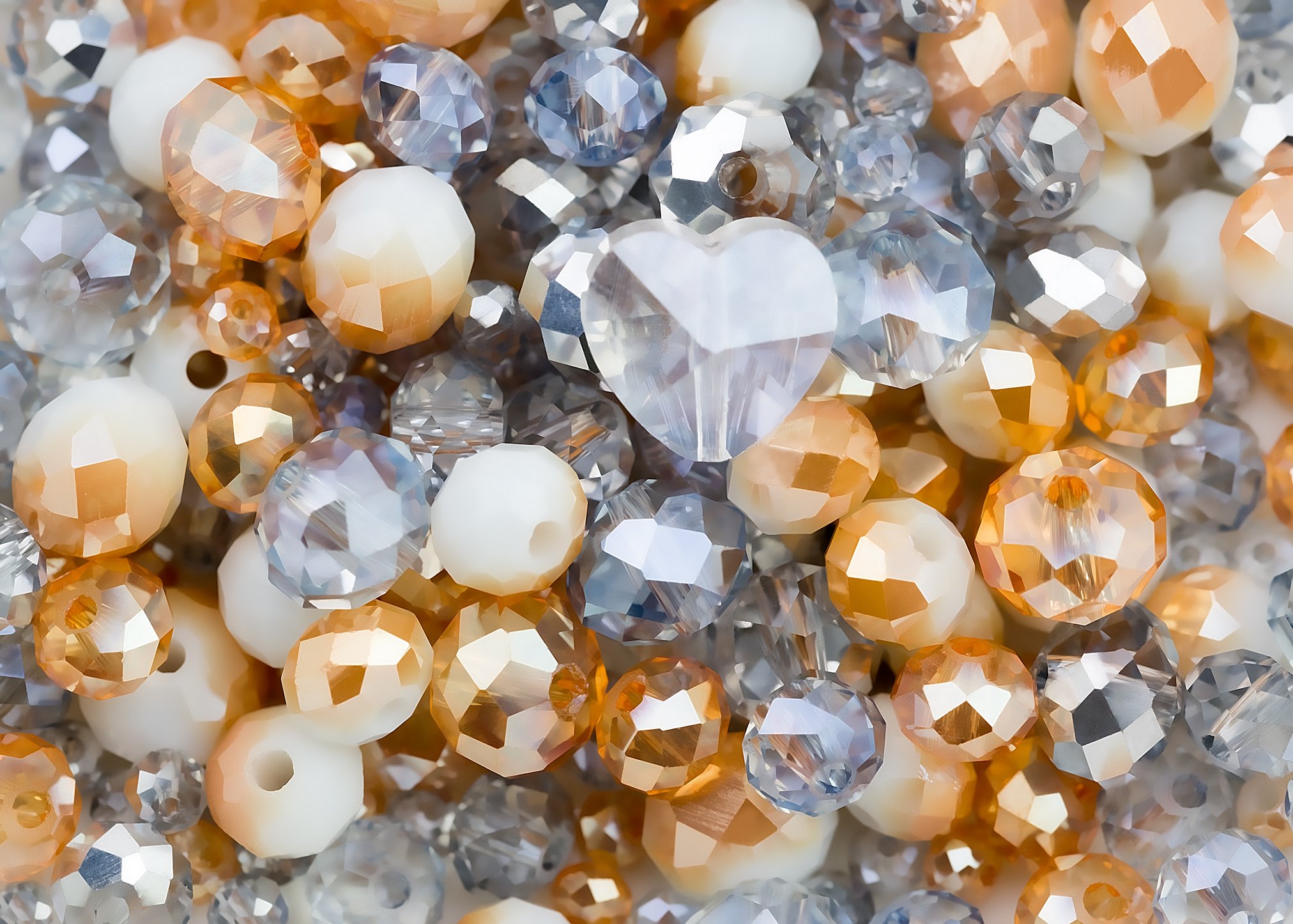 Bestewelry Lot De 100 Perles Bicônes à Facettes En Verre Transparent 12 X 6 Mm Pour La Fabrication De Bijoux (pêche