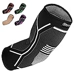 Kunto Fitness Elbow Brace Compression Support Sleeve for Tendonitis, Tennis Elbow, Golf Elbow Treatment - Reduce Joint Pain During Any Activity!
