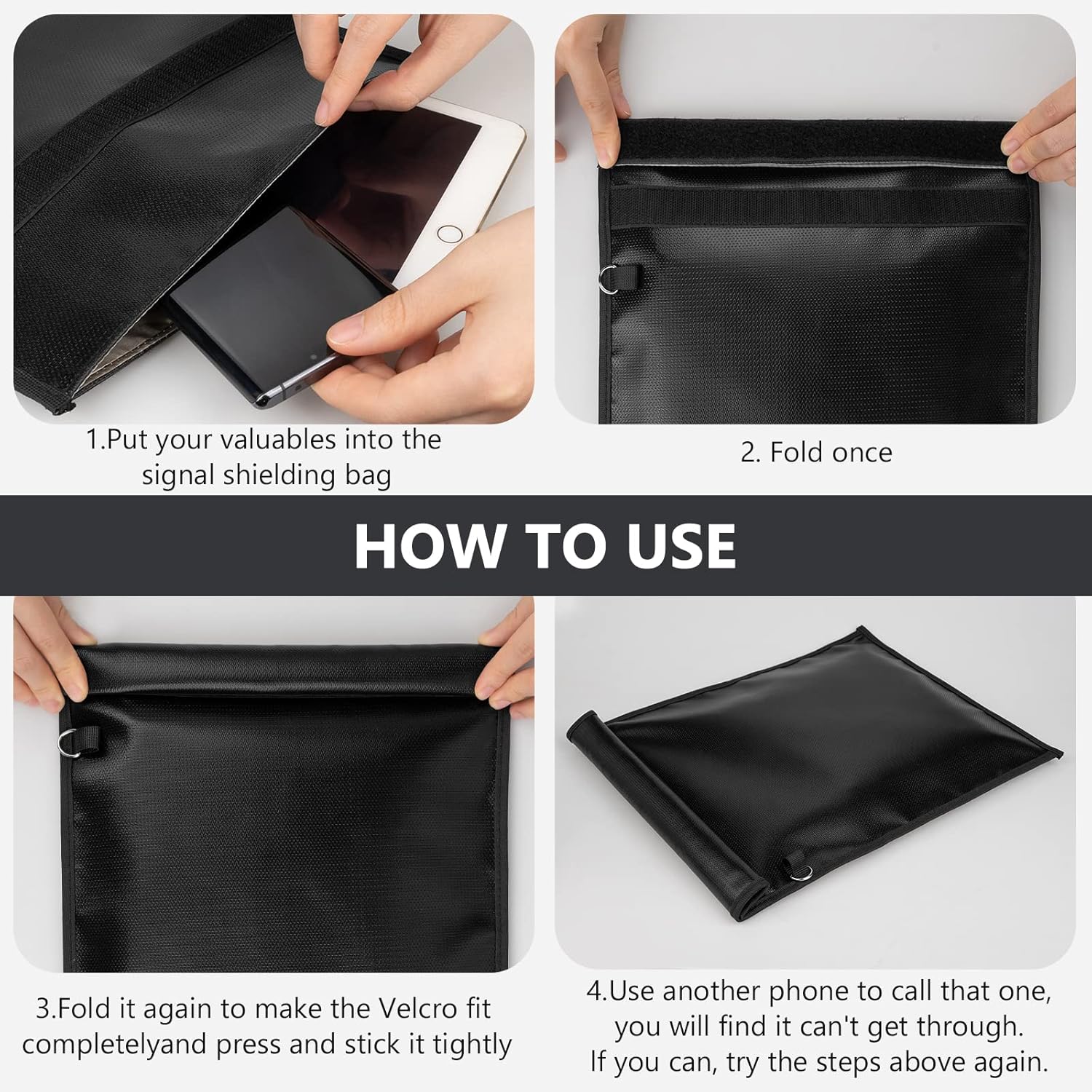 Large Faraday Bags for Laptop(17 x 15 inches) Signal Blocking Faraday Cage, Cell Phone Signal Jammer, Anti-Tracking RFID Faraday Pouch, Blocking All Tpye of Signal Bag - Image 6