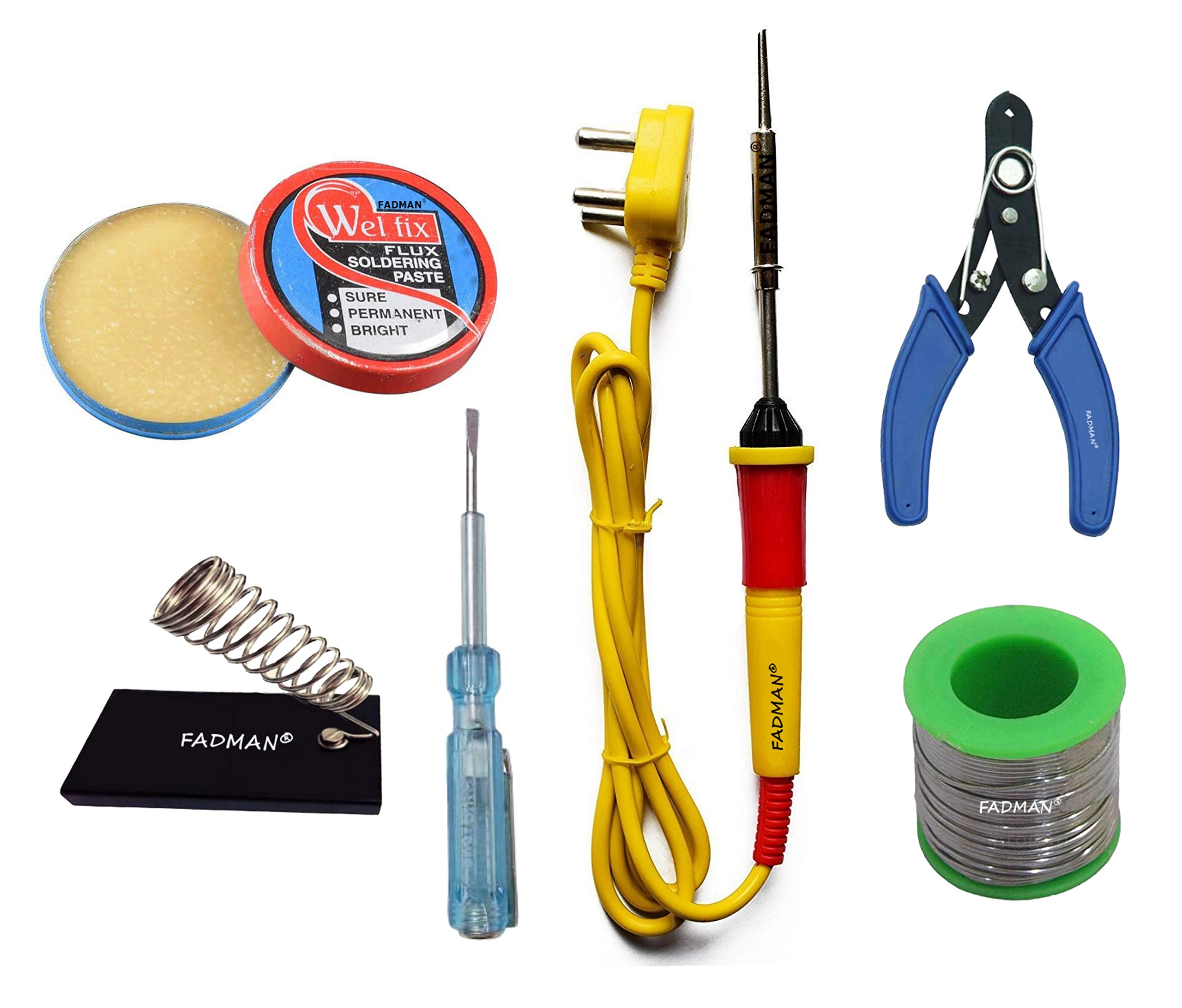 FADMAN BASIC COMPLETE KIT TYPE-6 SOLDERING IRON KIT | TESTER | CUTTER | STAND | SOLDER WIRE | PASTE | YELLOW SOLDERING IRON | (B08R68RYRN) Amazon Price History, Amazon Price Tracker