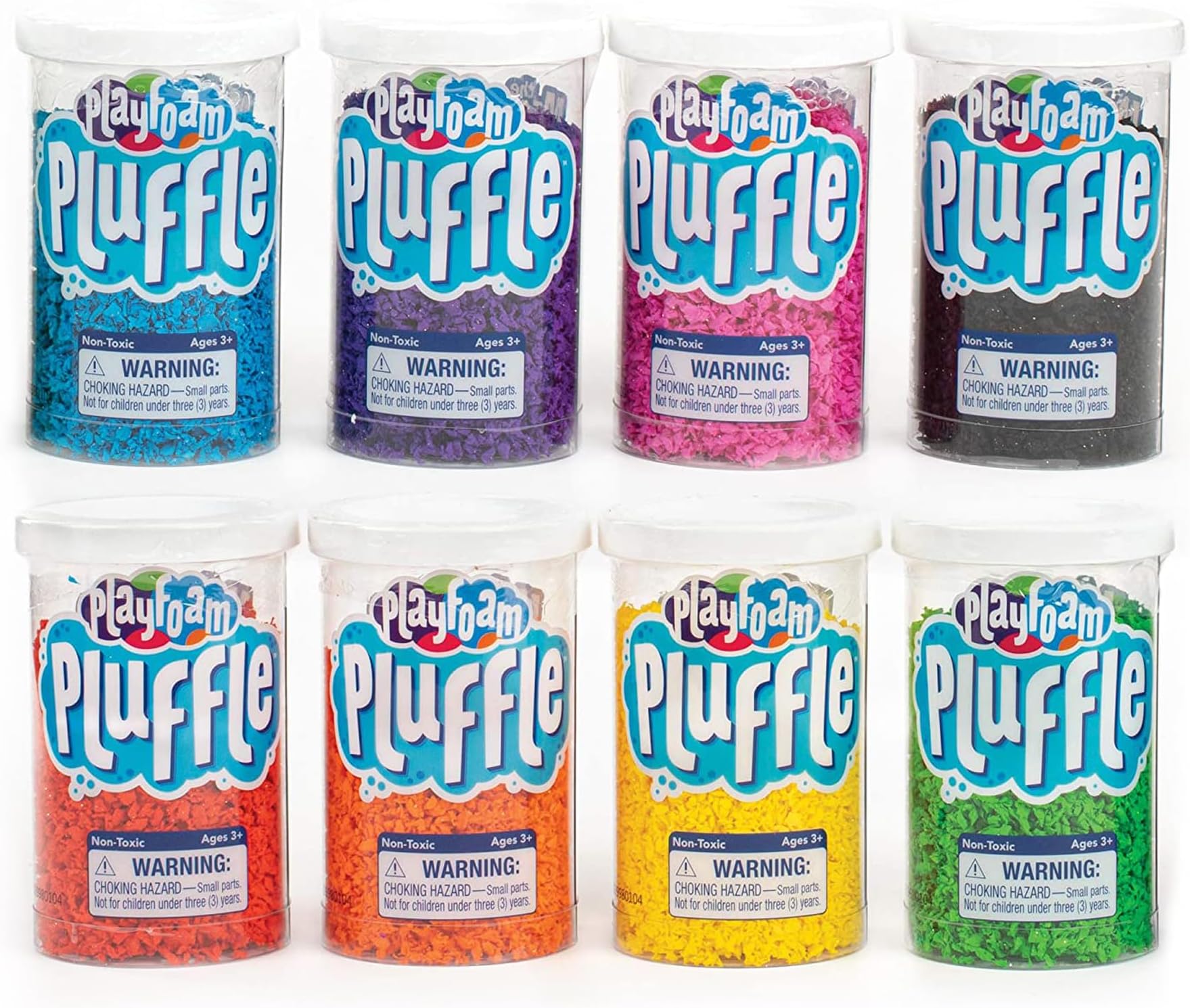 Pluffle® Mini 8-Pack - Sensory Bin Foam Set, No Mess Alternative to Sand Toys & Slime for Toddlers at Home or in the Classroom, Fun Sensory Table Filler, Gift for Kids Ages 3+