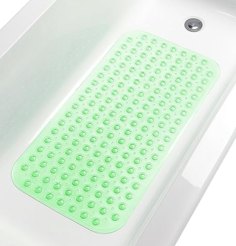 Miniatura 48 de Alfombrilla antideslizante grande para bañera y ducha, 31”x16” (solo para tinas lisas y sin texturizado). Segura, limpia, lavable a máquina, agarre