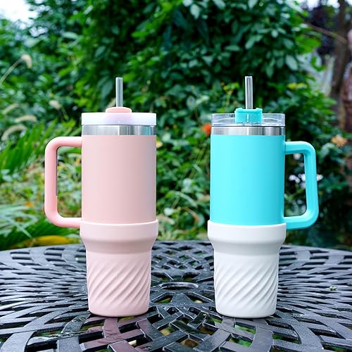 Miniatura 7 de Bota de silicona para vaso Stanley Quencher H2.0 de 40 onzas, funda para maletero de vaso de 40 onzas, protector inferior de taza, cubierta de