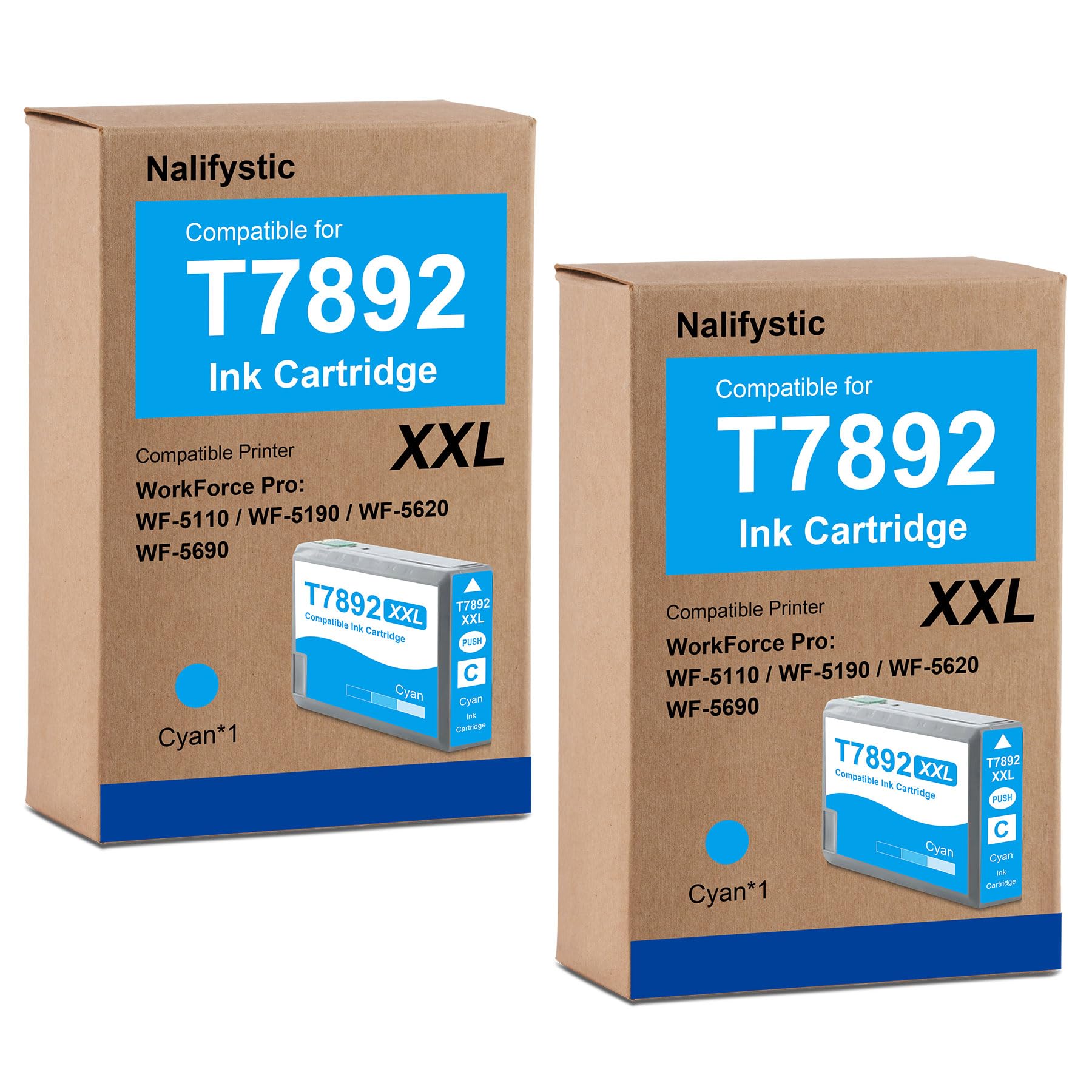 T789 - Cartucce d'inchiostro compatibili per stampanti Workforce Pro WF-5620DWF WF-5690DWF WF-5110DW (confezione da 2)