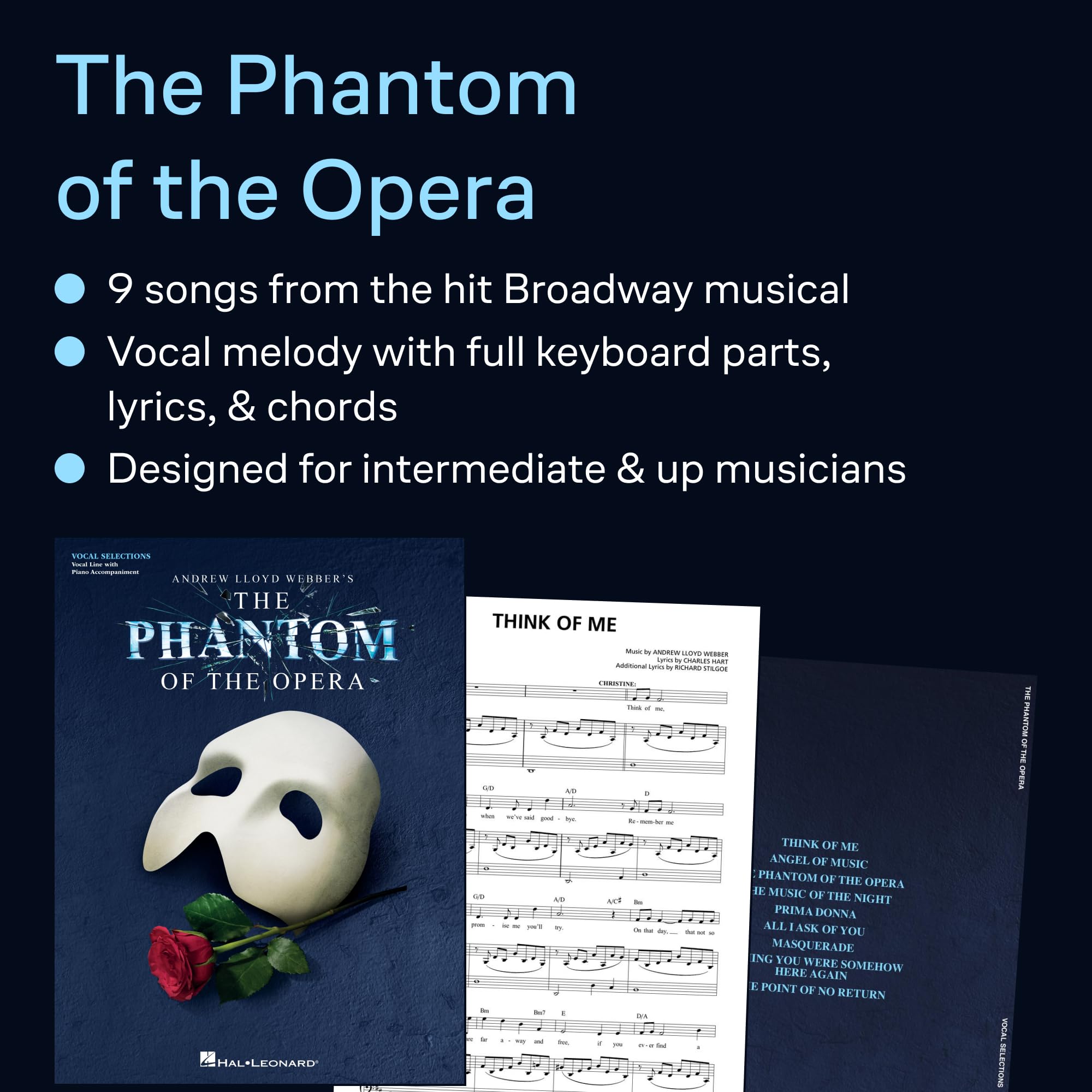 The Phantom of the Opera: Vocal Line with Piano Accompaniment