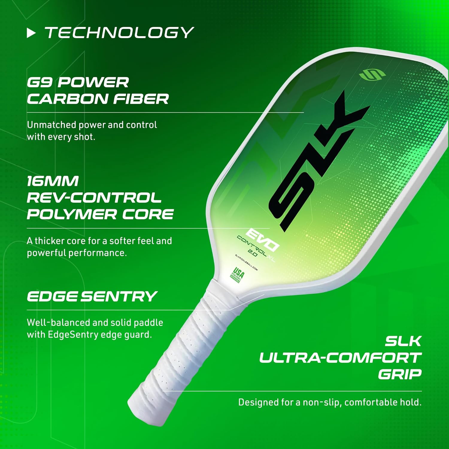 Selkirk Sport SLK Evo Pickleball Paddles | Evo Power, Control and Hybrid | Fiberglass or Carbon Fiber Pickleball Paddle - Image 4