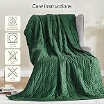Couverture pondérale pour adultes, 15 Pounds Double face en peluche souple Couverture pour canapé-lit de canapé, lourds Blankets épais avec perles en céramique Great pour dormir, 48 x 72 pouces, vert foncé des deux côtés