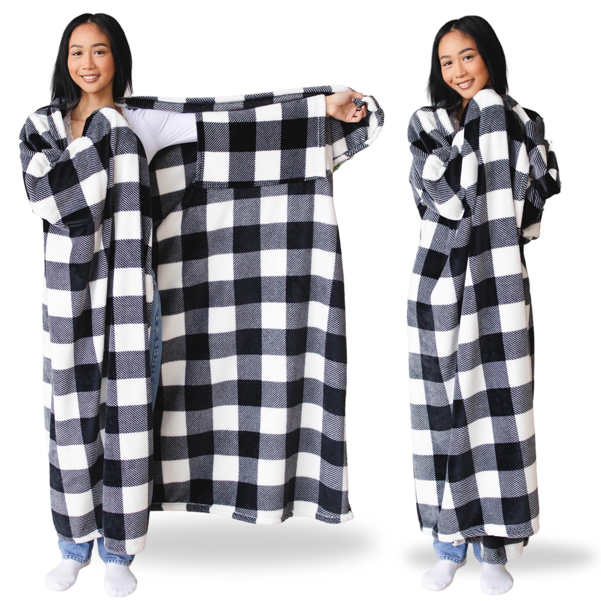 Wearable Blankets for Women, Adult Wearable Blanket Men, Girlfriend Gifts for Women Dorm Room Essentials for Her