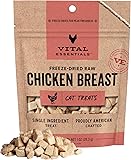 Vital Essentials Chicken Breast Cat Treats, 1 oz | Freeze-Dried Raw | Single Ingredient |...