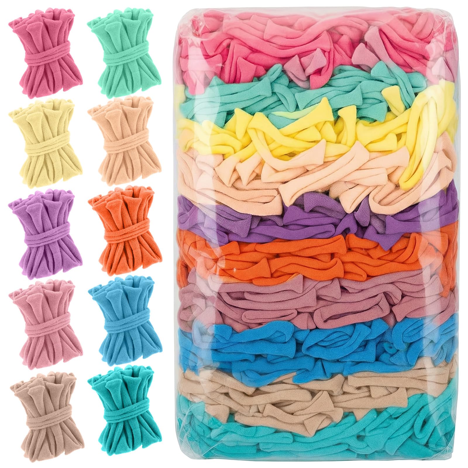 Kifmurase 1000 Pcs Refill Loops for 7 Inch Weaving Loom, 10 Colors Loom Loops for Potholder Making, Elastic Weaving Loop Craft Flexible Loom DIY Kit Craft Bands for Adults DIY Projects Gifts (Macaron)