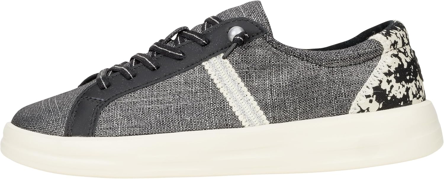 HEYDUDE Women’s Karina Metallic Animal | Lightweight Casual Slip-On Sneakers with Elastic Laces | Comfortable & Light-Weight