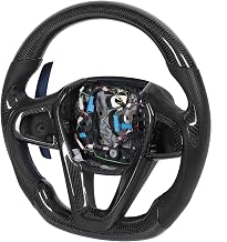 Carbon Fiber Steering Wheel Preforated Leather Tricolor Stitching Fit for G20 G30 G11 G01 2017 2020 Real Fiber Resistance Symmetrical Uniform Surface with and