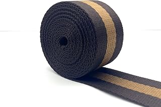 Polyester-Cotton Blend Stripe Webbing Ribbon Jacquard Webbing Sold by The Yard Strap Replacement 1.5 inches ZE30-1Y