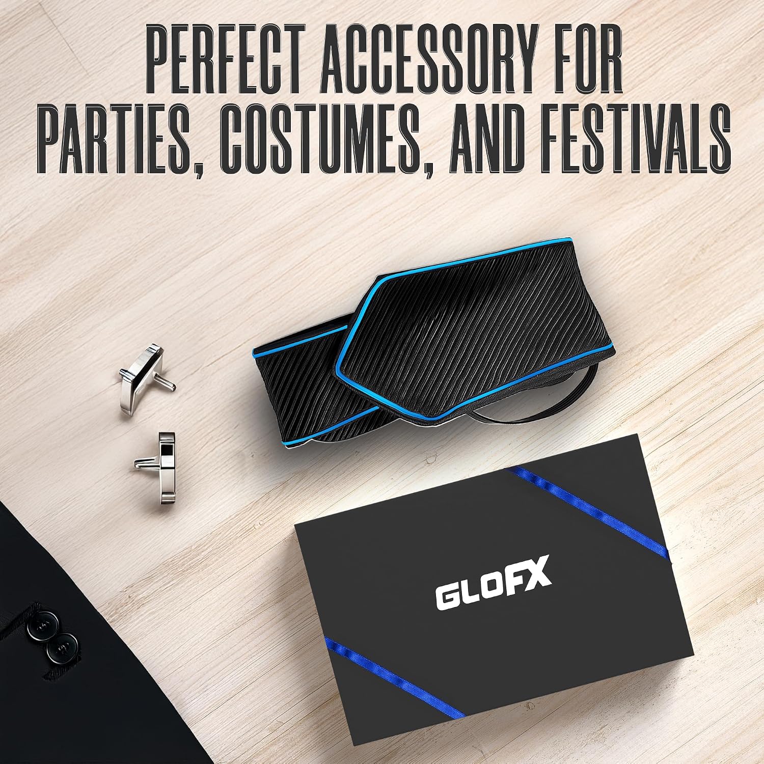 GloFX LED Ties - Light-Up Necktie for Rave Costumes, Parties & Music Festivals – Batteries Not Included