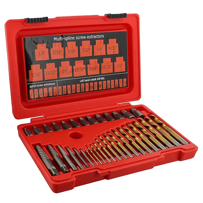 Buy ABN Screw Extractor Set, 35pc Stripped Screw Remover, Damaged