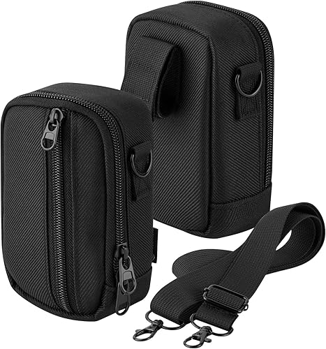 Funda de viaje para cámara digital, bolsa de almacenamiento para cámara pequeña (tamaño de cámara 5.3 x 3.1 x 2.1 pulgadas) con trabilla para