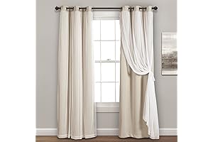 2-Layer Linen Curtains: Sheer Panels and Insulated Blackout Lining for Maximum Comfort and Privacy