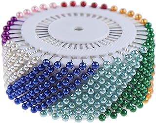 FINGOOO 480PCS Sewing Pins for Fabric, 1.5inch Straight Pins with Colored Heads for Crafts and Jewelry Making